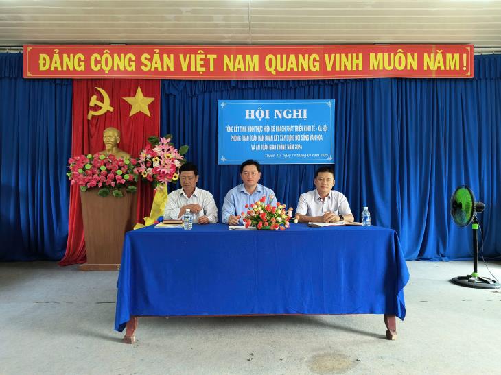 ỦY BAN NHÂN DÂN XÃ THẠNH TRỊ TỔ CHỨC HỘI NGHỊ TỔNG KẾT TÌNH HÌNH THỰC HIỆN KẾ HOẠCH PHÁT TRIỂN KINH TẾ XÃ HỘI; PHONG TRÀO TOÀN DÂN ĐOÀN KẾT XÂY DỰNG ĐỜI SỐNG VĂN HÓA; AN TOÀN GIAO THÔNG NĂM 2024 VÀ TRIỂN KHAI KẾ HOẠCH PHÁT TRIỂN KINH TẾ - XÃ HỘI NĂM 2025